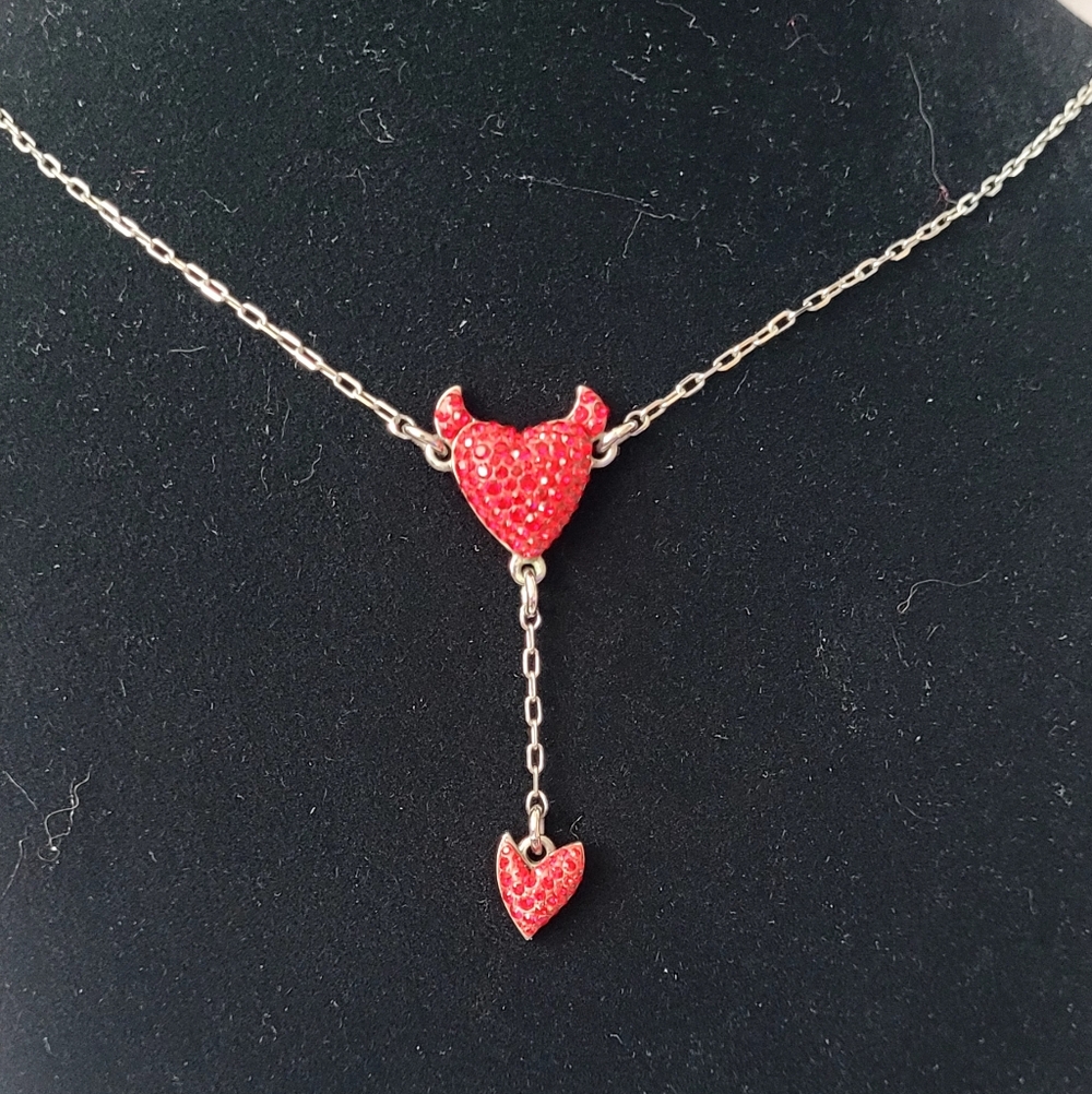 Swarovski Red Heart Pendant Necklace Retired 973523